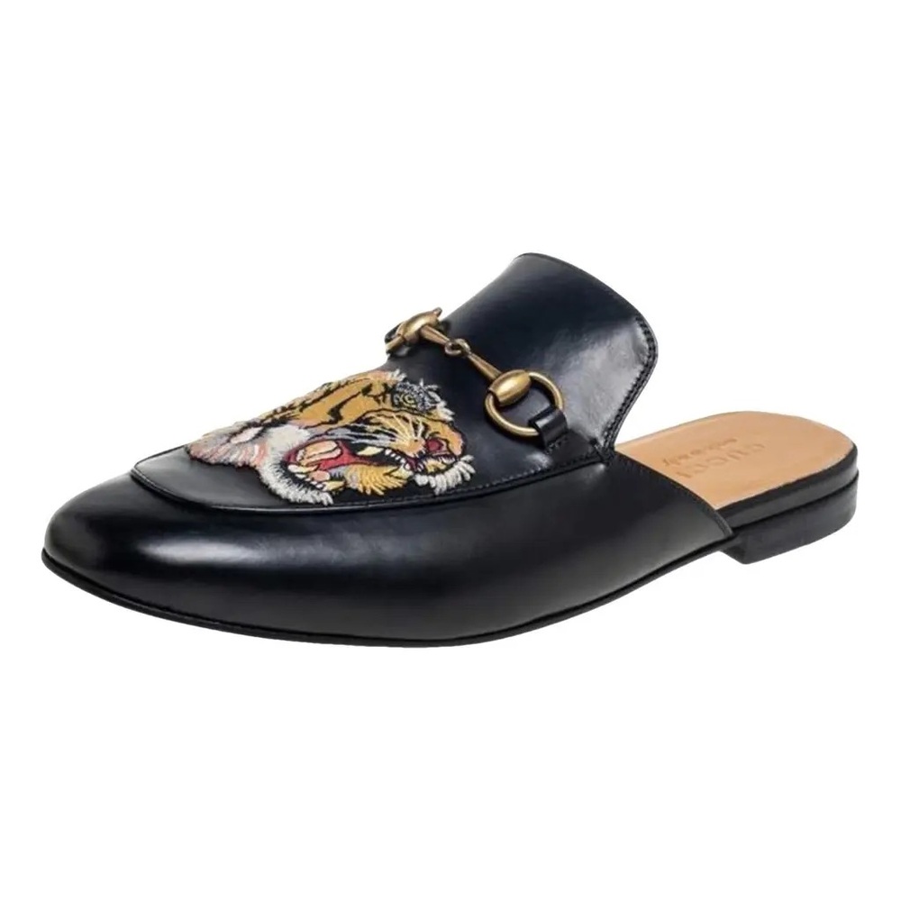 Men’s Gucci Princetown Men Mules with Embroidered Design